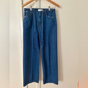 ZARA Wide Leg Pull-On Jean Pants Size 4 / 26 lightweight